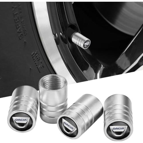 1Set Car Styling Metal Wheel Tire Valve Caps Dust Accessories For Dacia Duster Logan Sandero Stepway Lodgy Dokker