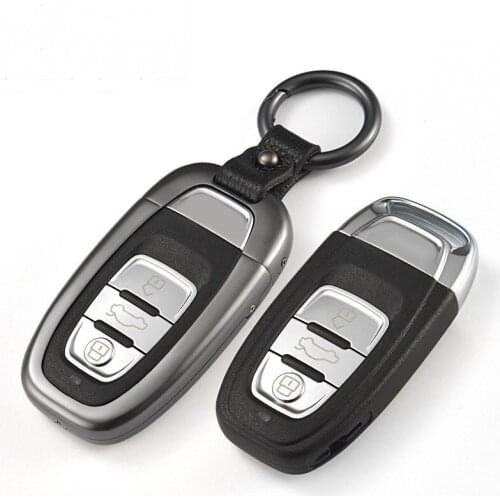 1PC Car Key Case Aluminum Alloy Key Cover Case Shell Storage Bag for Audi Q5/S5/S6/S7/S8/A4/A5/A6/A7/A8/A4L/A6L/RS6/SQ5/Q7/TTS