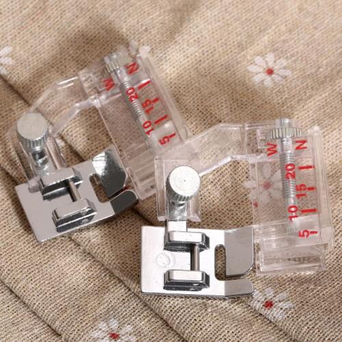DRELD Domestic Sewing Machine Snap-on Adjustable Bias Binder Presser Foot Feet Snap fit for Janome Singer Sewing Machine