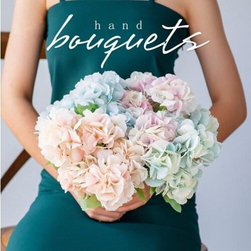 1pcs Simulation Artificial Flower Fake Hydrangea Macrophylla DIY for Wedding Party Bride Holding Flowers Home Decoration