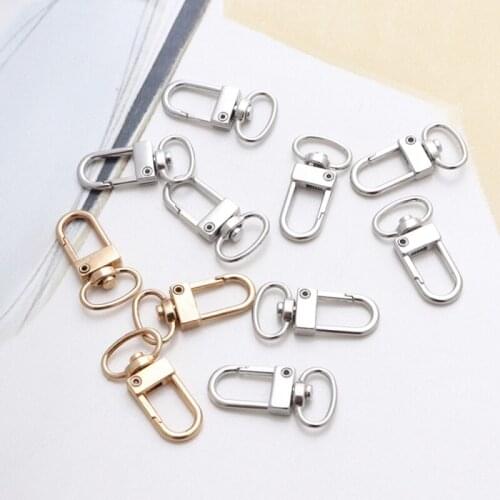 10PCS/lot Metal Hanging Buckles Webbing Rotating Hook DIY Handmade Craft Keychain Accessories