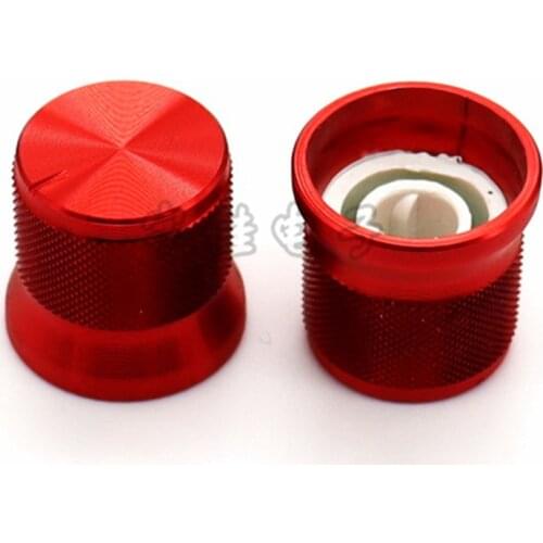 2 Pieces Aluminum Half Shaft Knob Diameter 17mm Height 16mm Potentiometer Encoder Knob D-Shaped Inner Hole 6mm