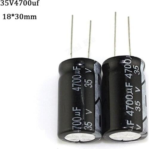5pcs/lot 4700UF 35V 18*30MM Aluminum Electrolytic Capacitor 35V 4700UF High voltage filter capacitor
