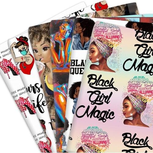 50*145cm Black African Girl Queen 100% Pure Or Polyester Cotton Material Patchwork Sewing Fabrics Quilt Needlework DIY Cloth