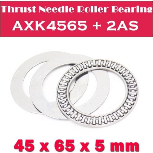AXK4565 + 2AS Thrust Needle Roller Bearing With Two AS4565 Washers 45*65*5mm ( 5 Pcs) AXK1109 889109 NTB4565 Bearings