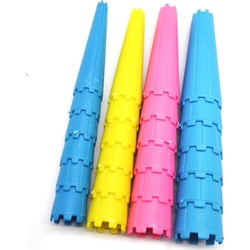 24pcs/pack Horn shape Hair Rollers Curlers Wavy Fluffy Styling Cold Perm Rods Salon Home DIY Hairdressing Curl Hair Tools UN770