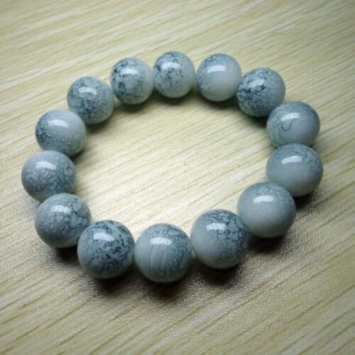 2019 Large Cracked Glass Bead Bracelet Atmospheric Gray Ice Cracked Coarse Bracelet