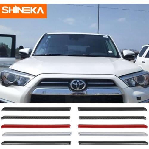 SHINEKA Colorful Front Middle Central Grilles Frame Decoration Cover Trim Accessories For Toyota 4Runner 2020 2021 Car Styling
