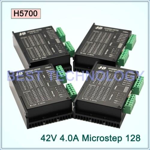 4pcs Driver H5700 Nema17, Nema23 Stepper motor Driver 4A 42VDC stepping motor driver 128 micsteps