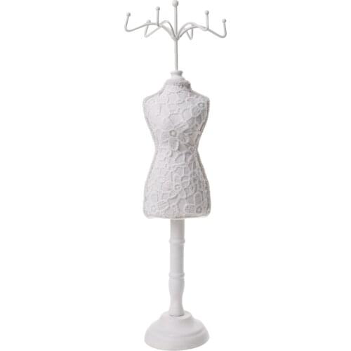 Elegant Cheongsam Dress Mannequin Earring Necklace Jewelry Display Stand Holder