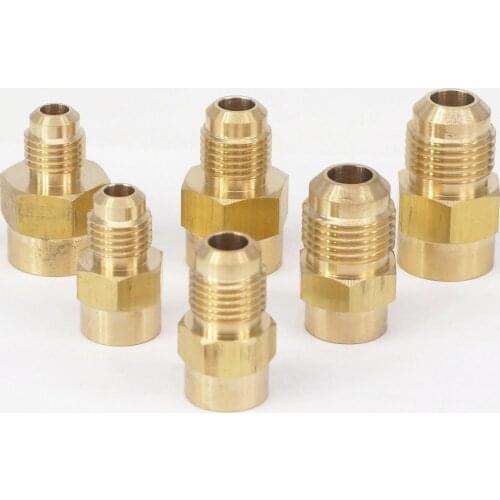 Fit Tube OD 1/4" 5/16" 3/8" -1/8" 1/4 NPT Female Brass SAE 45 Degree Pipe Fitting Adapters Connectors 229PSI