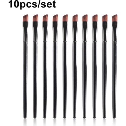 10Pcs Eyebrow Brush Brow outline Makeup Brushes Synthetic Bristles Blending Eyebrow Angled Cosmetic Eye Brow Brushes Set