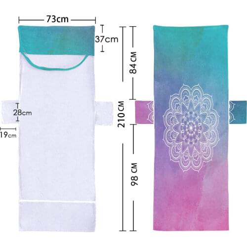 Summer Travel Beach Towel Comfortable Absorbent Microfiber Beach Chair Towel Swimming Sun Lounger Towel Mat With Double Pocket