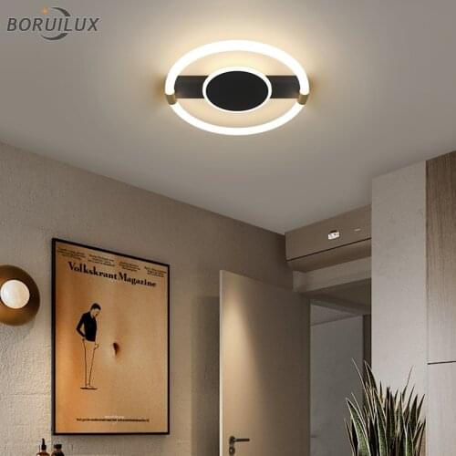 Iron Acrylic Round New Modern LED Chandelier Lights With Remote For Bedroom Study Room Lamps Corridor Aisle Loft Indoor Lighting