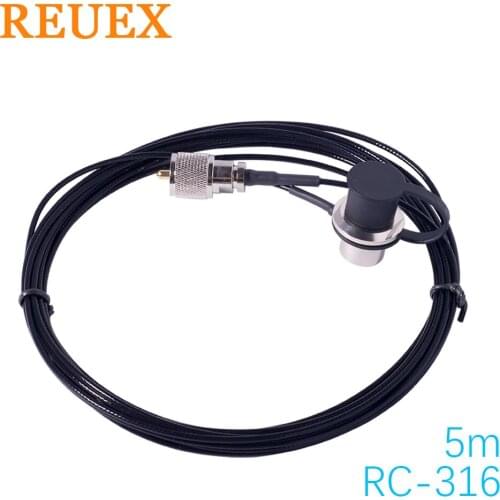 Nagoya Super Gainer Low Loss Coaxial Cable RC-316 5M/16FT RG-316 Coaxial Cable PL-259 To SO-239 Antenna For Car Mobile Radio