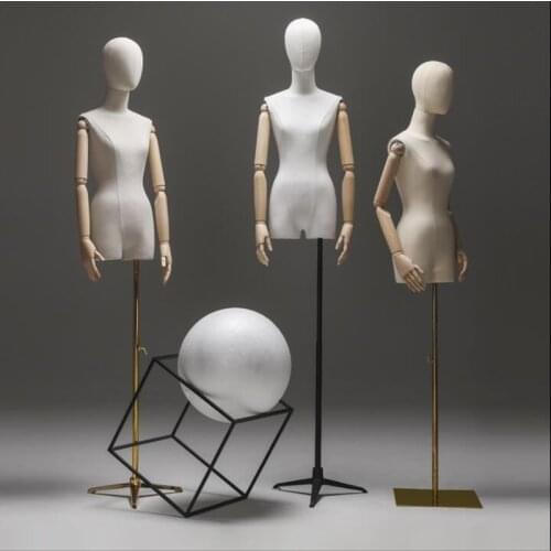 3style Wood Arm Color Female Hand Mannequin White Body Iorn Base Dress Model,Jewelry Flexible Women,Adjustable Rack,Doll D378