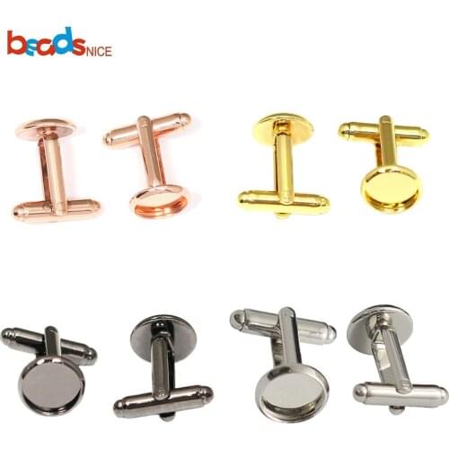 Beadsnice ID8893smt2 Hnadmade Cufflink Blanks Brass Mens Cufflink Bases Findings Groomsmen Gifts Wholesale Jewelr Making