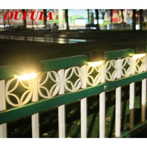 OUFULA Solar Wall Light outdoor waterproof 2LED Garden Fence Landscape Light Courtyard Stair Step Light