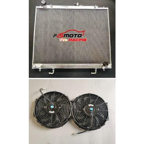Radiator + Fan For Mitsubishi Pajero III IV Montero/Shogun/Sfx V60/V70/V80 NM NP NS NT V68W/V78W 2.8/3.2L V6 Diesel AT 2000-2017