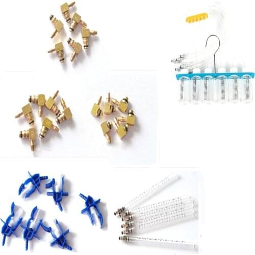 Diesel Common Rail Injector Flow Meter With 24 Adaptors Fuel Line Test Tester /Diagnosis Tool Set 6 injectors tested together