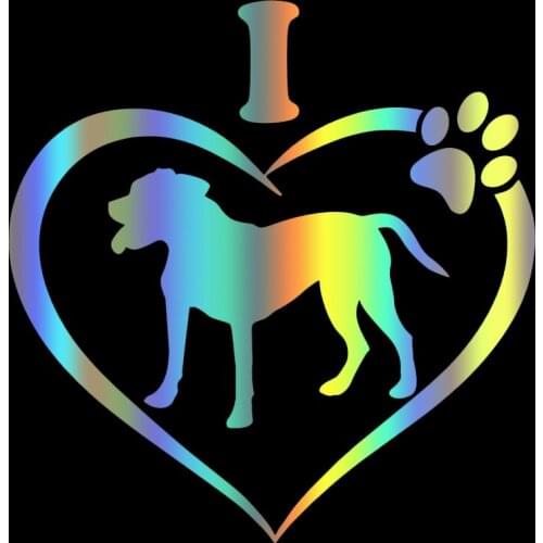 S51570 Various Sizes/Colors Car Stickers Vinyl Decal I Love My Pit Bull Dog Animal Motorcycle Decorative Accessories