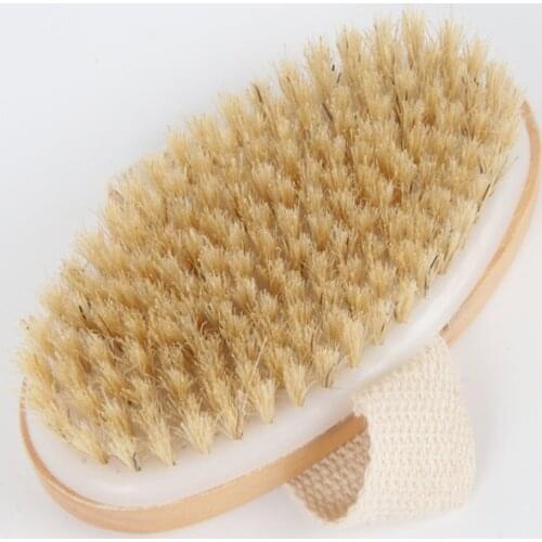 Soft Bristle Brush Wooden Handle Silicon Shower Brush Body Cleaning Brush Outin Dirting Removing Exfoliating Bath Brush E1094