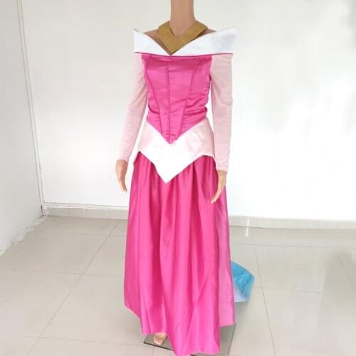 Sleeping Princess Aurora Party Dance Gradient Dress Fancy Halloween Carnival Ball Gown Adult Women Fashion Cosplay Costume