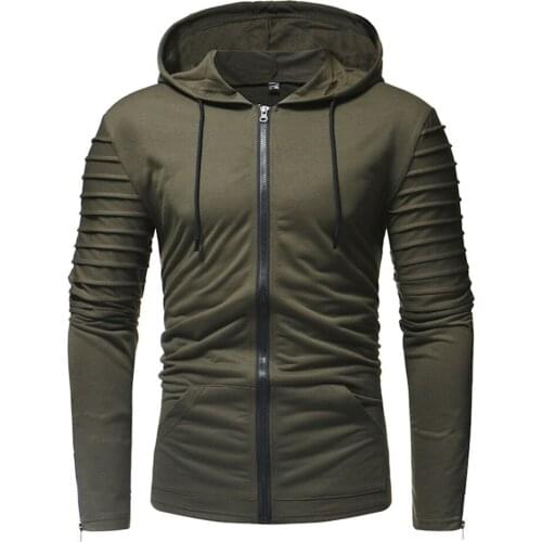 Hoodies Sweatshirts Men Solid Hoodie Hip Hop Streetwear Outwear Autumn Winter Long Sleeve Hoody Male Pullover Zipper Tracksuit