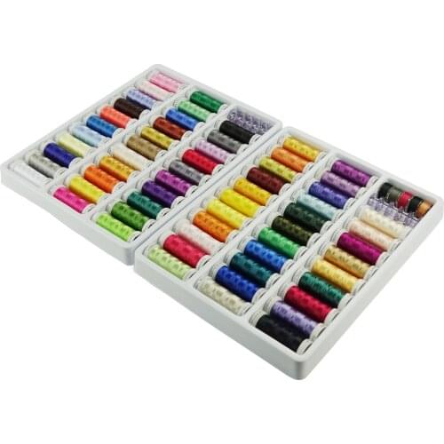 SIMTHREAD NEW ARRIVAL 300M/spool 63 Brother Colors Polyester Embroidery Machine Thread Bobbins