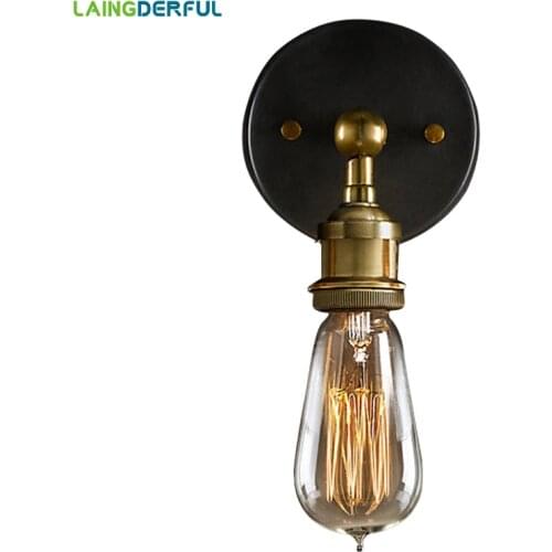 LAINGDERFUL Nordic Retro Nostalgia Wall Lamp American Village Wall Light Corridor Balcony Corridor Simple Copper Wall Lamp