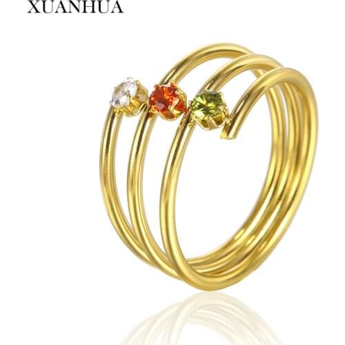 XUANHUA Charm Ring Stainless Steel Jewelry Woman Vogue 2019 For Lovers Rings For Women Fine Jewelry Accessories Bohemian