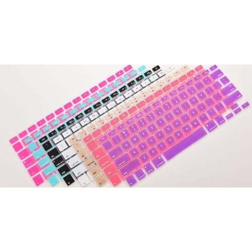 1Pcs 7 Candy Colors Silicone Keyboard Covers for Macbook Pro13/15/17 Keyboard Skin Colorful Protective Film Sticker