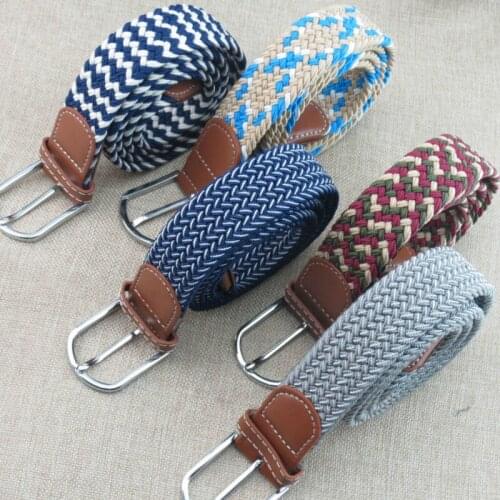 1 pieces/lot)Mens and women new design knitted elastic band braided belt. Woven elastic waistband free shipping