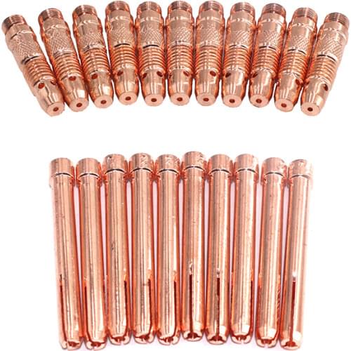 10Pcs Argon Welding TIG Inverter DC Welding Machine/Equipment 1.6mm/2.0mm/2.4mm/3.0mm/3.2mm TIG Tungsten Collet Body and Collet