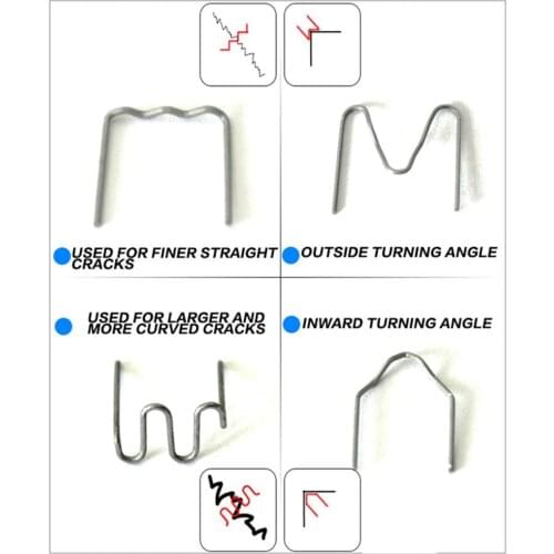 200pcs 0.8mm Pre-Cut Mixed Type Staple Repair Welders for Car Plastic Welder