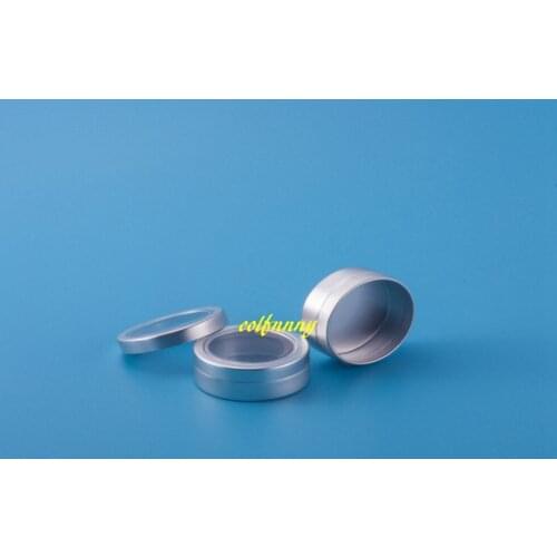 2000pcs/lot 25g Aluminum Cosmetic Cream Jar With PVC Window Cap 25ml Aluminum Jars Box Packing Tins Container