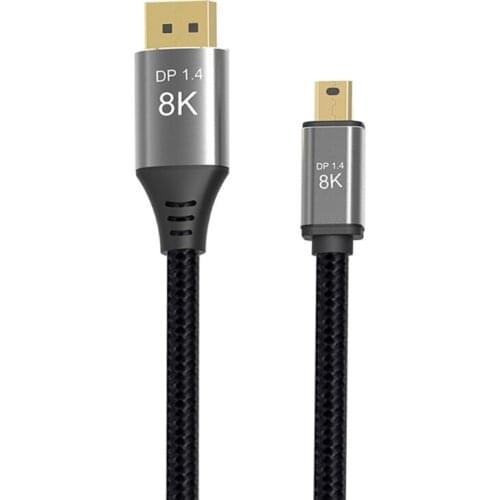 53CC New DP 1.4 Cables Displayport to DP to mini DP Support 8k 60Hz 4k 144Hz/120Hz Gold-Plated Head Video PC Cable 1-3M
