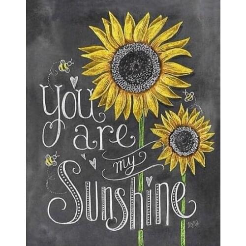 5D Diamond Painting Cross Stitch Flower Full Round Crystal Sunflower Diamond Embroidery Mosaic Needlework Craft Home Decor