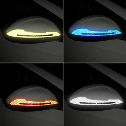 2P Car reflective sticker rearview mirror protection for Ferrari Porsche BMW Audi Hyundai Toyota Honda Mazda Mercedes Benz Ford