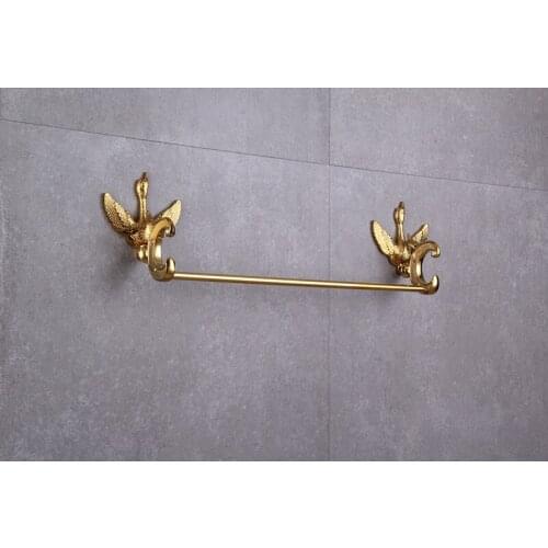 Free shipping gold finish bathroom crystal single towel bar New