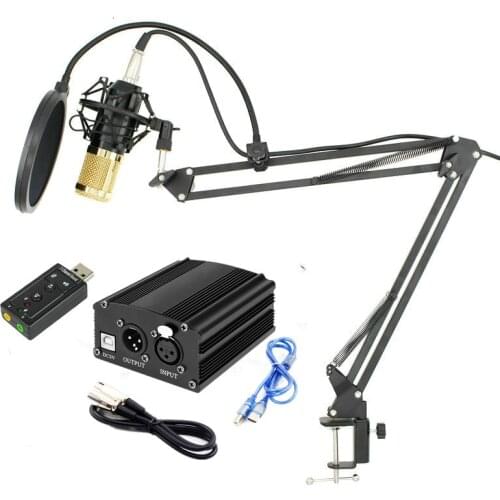 BM-800 Professional Wired 3.5mm Condenser Microphone BM 800 NB-35 Microphone Stand Adjustable For Recording Computer Microfono