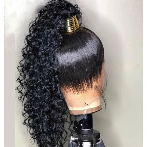 Brazilian Curly 360 Lace Frontal Human Hair Wig 13x6 Lace Frontal Water Wave Deep Curly Wig Pre Plucked Hairline For Black Women
