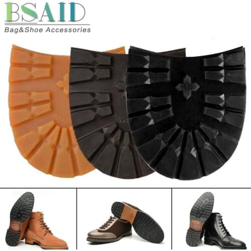 BSAID 1 Pair Rubber Heel Outsole Shoe Soles Wearproof Nonslip In Snow Field Hiking, DIY Shoe Pads For Men Leather Business Shoes