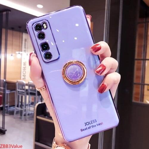 Ring Holder Case For Huawei P30 P20 P40 Lite Mate 20 30 Honor 10 Lite 20 Pro Nova 5t Ring Grip Stand Electroplated Case