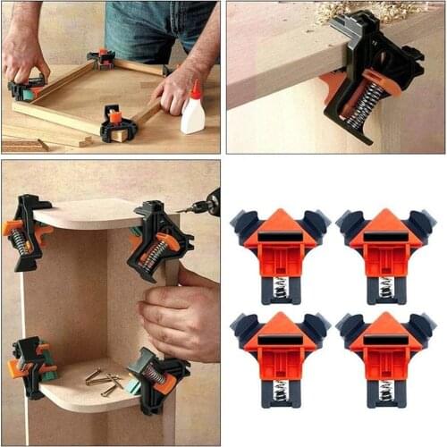 Woodworking Clamp 4PC Corner Mate Clamps Clamp Cover Woodworking Locator Home Improvement 5-22mm Corner Clip Fixture Tool AG23