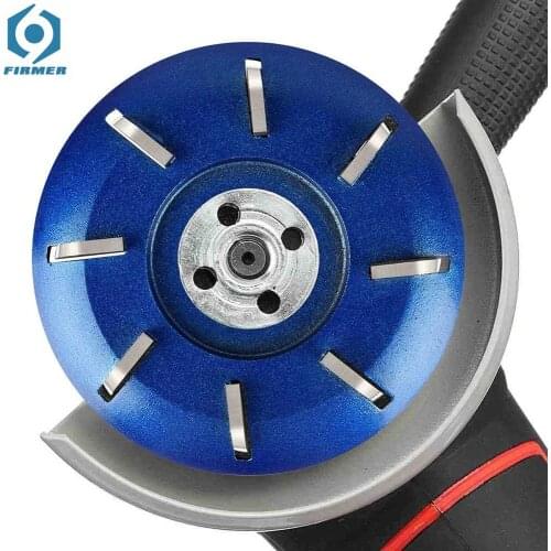 90mm 8 Teeth Wood Turbo Carving Disc Tungsten Steel Round Tea Tray Black /Blue Wood Carving Cutter Use for Angle Grinder