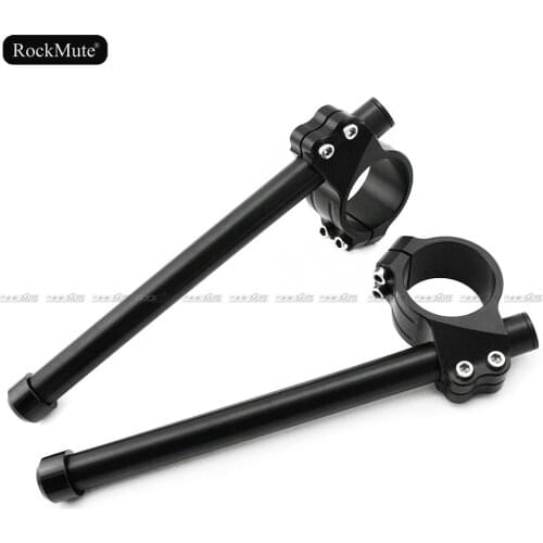 For Triumph Daytona 675 Street triple Motorcycle 3D Engraved Pattern Clip On Handle Bar With Grips Bar End Cover