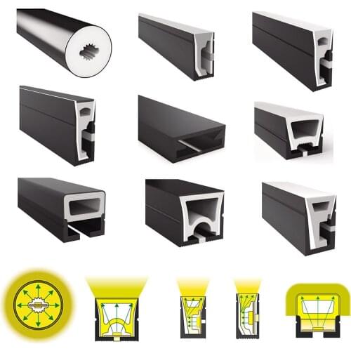 WS2812B WS2811 LED Neon Rope Tube WS2812 SK6812 WS2813 WS2815 Flexible LED Strip Light Silica Gel Soft Lamp Tube IP67 Waterproof