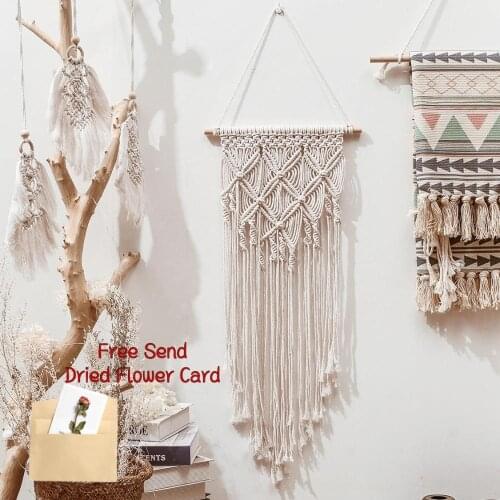 Tapestry Wall Hanging Bohemian Needle Knitting Aesthetic Girl Bedroom Decoracion Dream-Catcher Hippie Jacquard Indian Makramee