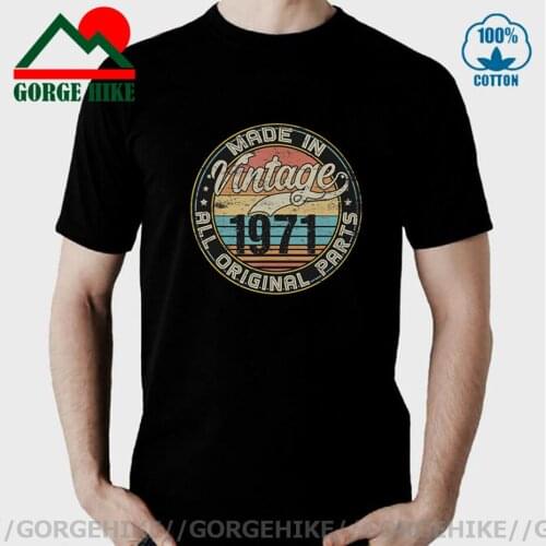 Classic 49th birthday gift for men women Vintage 1971 T-Shirt 49th Birthday Perfect Gift Tee shirt for Father DAD BF tshirt Tops